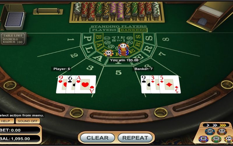 Cách tính điểm và rút lá thứ ba trong baccarat